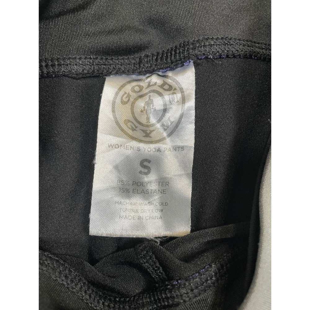 Golds Gym GGX Yoga Pants Women Small Black Purple Capri Leggings - Picture 4 of 5